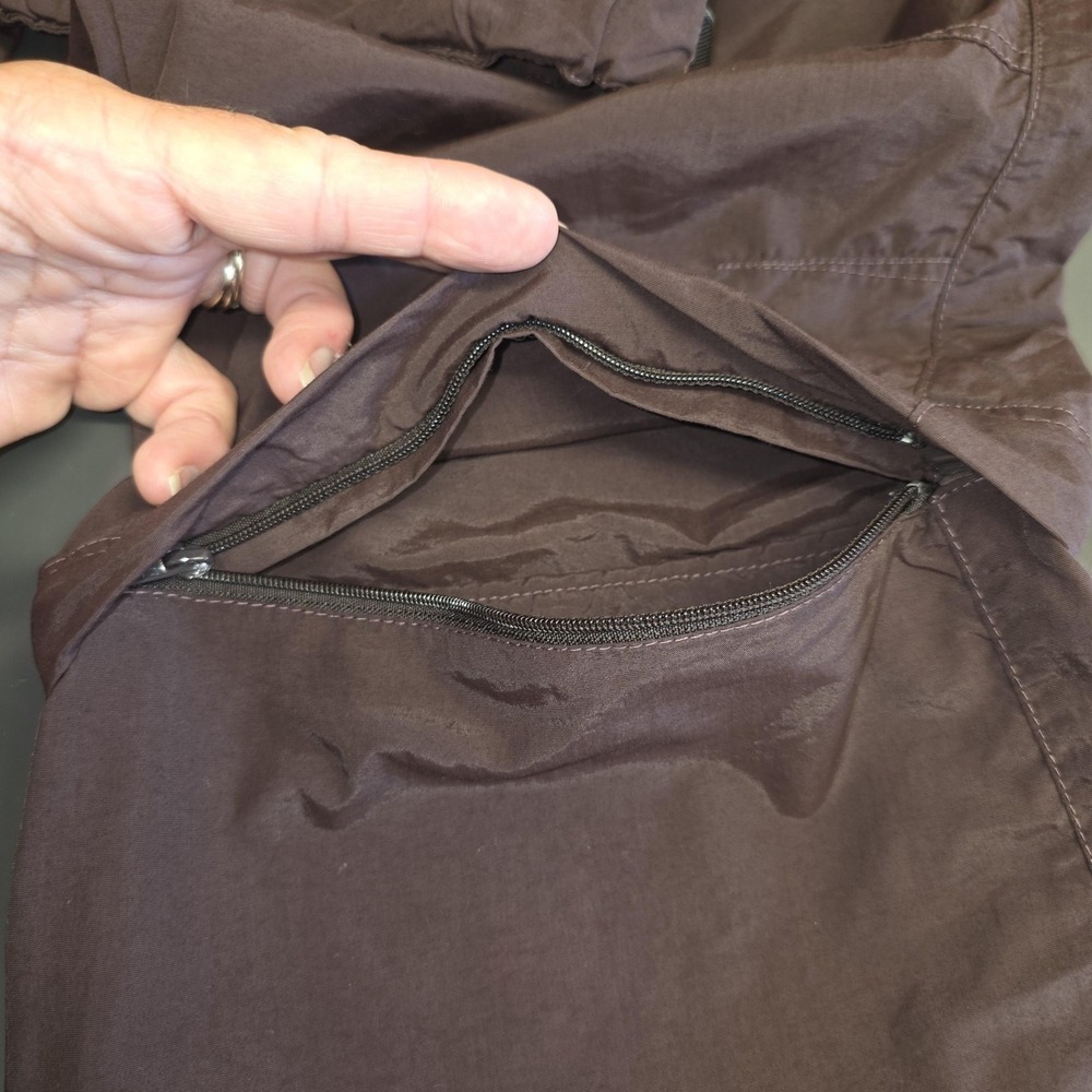REI Convertible Pants Women 12 Brown Nylon Cargo Zip Off Hiking UPF 30+ Travel - Picture 10 of 11